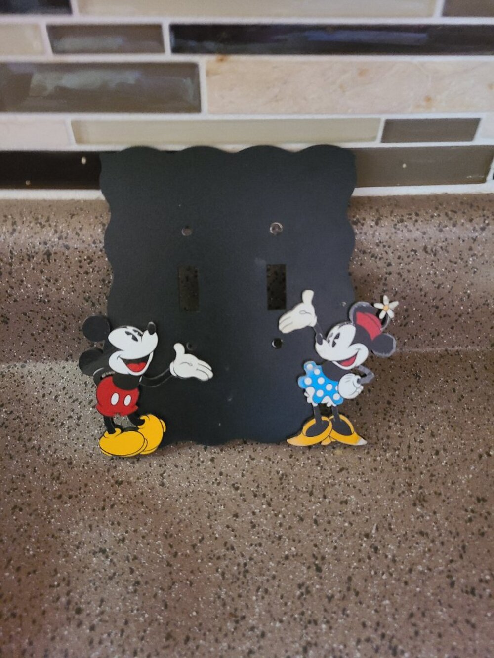 Vintage Mickey Mouse | Minnie Mouse Double Light Switch Cover Disney